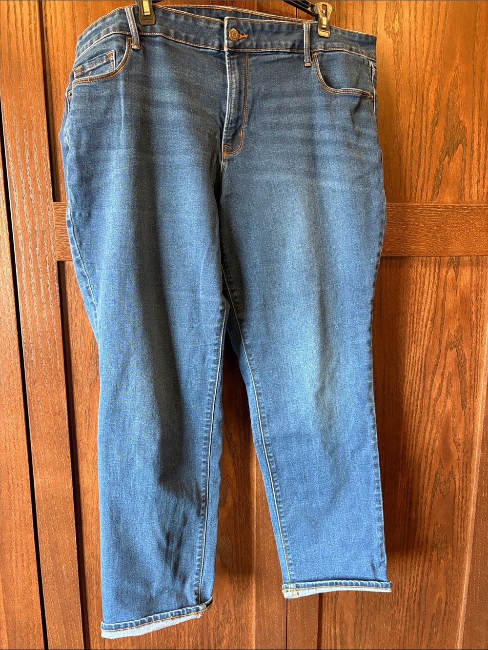 Old Navy Light Blue mid rise power slim straight leg Women’s Jeans